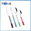 Bulk Cheap Custom Logo Stainless Steel Cutlery Set Plastic Handle